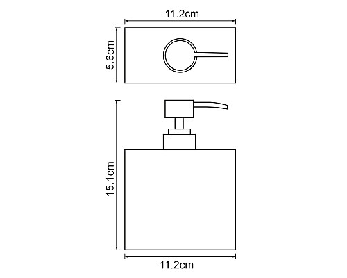 Дозатор для жидкого мыла WasserKRAFT Abens K-3799 Черный