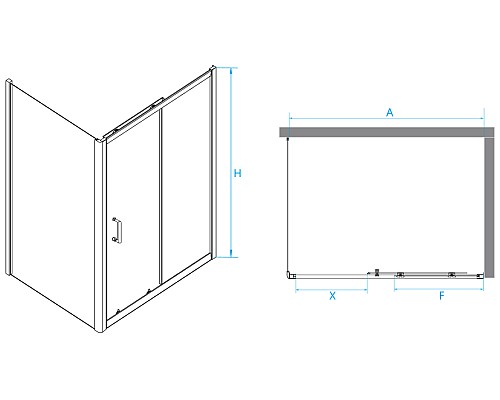 Душевой уголок RGW Passage PA-74B 180х80 410874188-14 профиль Черный стекло прозрачное