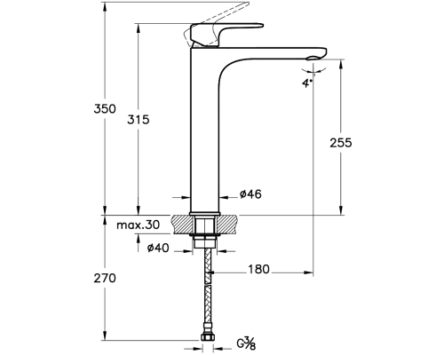 Смеситель для раковины Vitra Root Round A42707EXP Хром