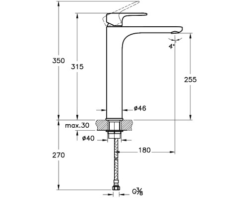 Смеситель для раковины Vitra Root Round A42707EXP Хром