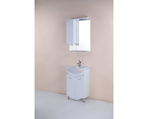 Зеркало со шкафом Onika Лайн 48.01 204802 с подсветкой Белое