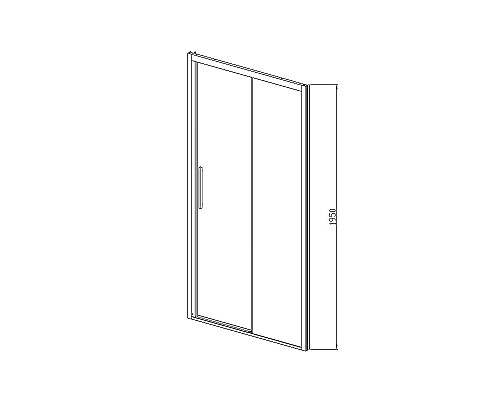 Душевая дверь Vincea Soft 100 VDS-3SO100CL профиль Хром стекло прозрачное