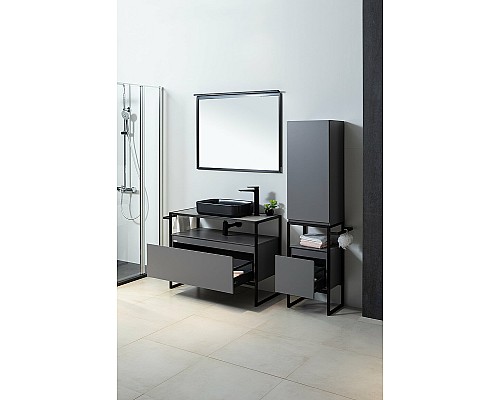 Зеркало Allen Brau Priority 100 1.31017.BB с подсветкой Черный браш