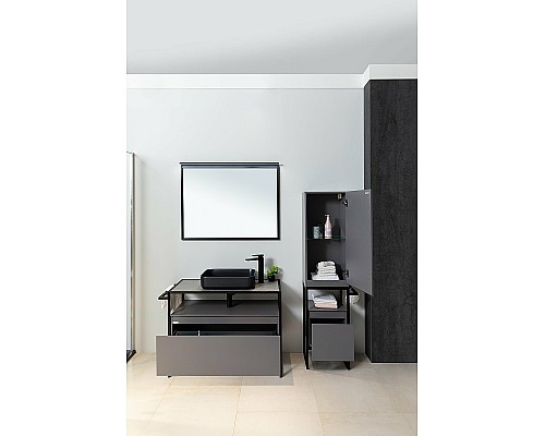 Зеркало Allen Brau Priority 100 1.31017.BB с подсветкой Черный браш