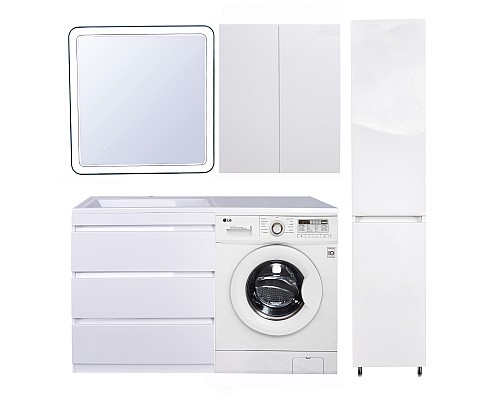 Тумба под раковину напольная Style Line Даллас 150, 3 ящика, белая