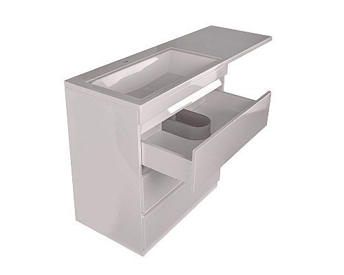 Тумба под раковину напольная Style Line Даллас 150, 3 ящика, белая
