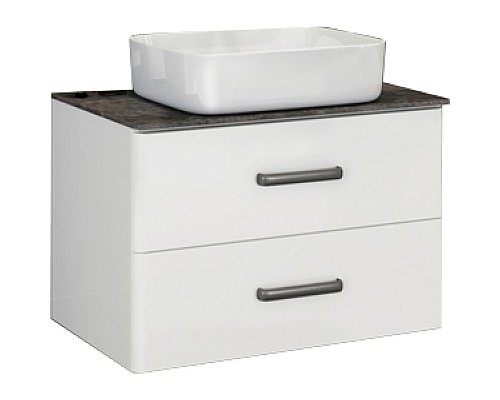 Тумба с раковиной Comforty Амстердам 75 00-00004668 подвесная Белая глянцевая