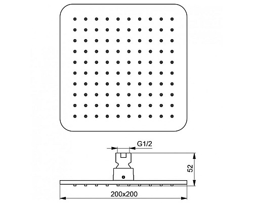 Верхний душ Ideal Standard Ideal Rain B0024XG Черный шелк