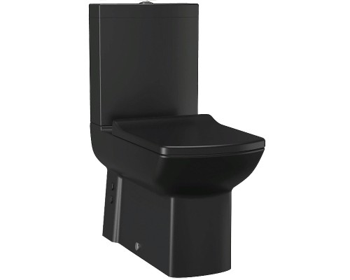 Унитаз компакт Creavit Lara LR360-11SM00E-0000 Черный матовый без бачка и сиденья