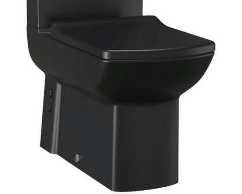 Унитаз компакт Creavit Lara LR360-11SM00E-0000 Черный матовый без бачка и сиденья