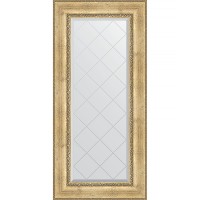 Зеркало Evoform Exclusive-G 132х62 BY 4084 с гравировкой в багетной раме - Состаренное серебро с орнаментом 120 мм