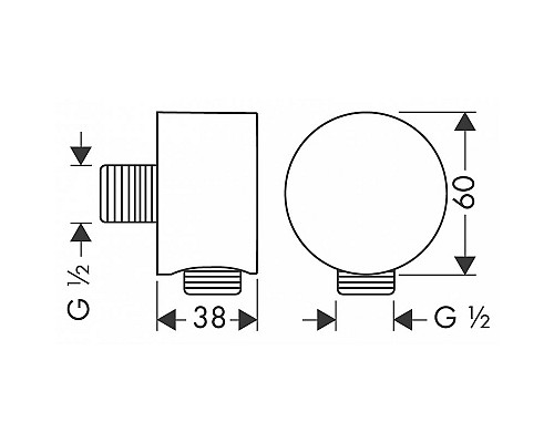 Шланговое подключение Axor Starck Fixfit 27451000 Хром