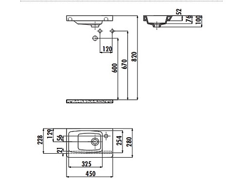 Раковина Creavit Memory 45 MY045-00CB00E-0000 Белая