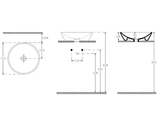 Раковина-чаша Allen Brau Fantasy 45 4.11019.20 Белая