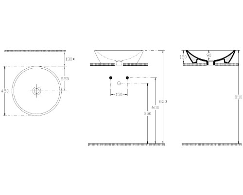 Раковина-чаша Allen Brau Fantasy 45 4.11019.20 Белая