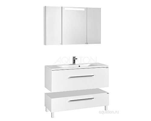 Тумба под раковину Мадрид 120 M белый Aquaton 1A168701MA010