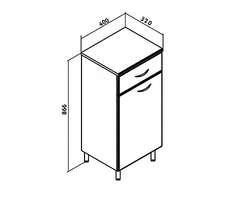 Полупенал Runo Эконом 40 00000000118 с корзиной для белья