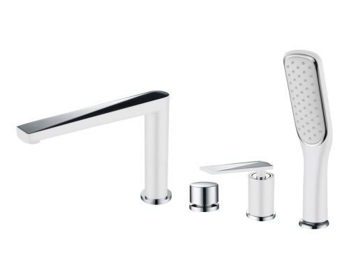 Смеситель врезной на борт ванны Boheme VENTURO 370-W хром