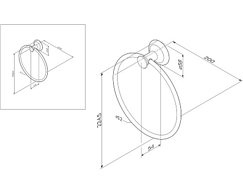 Кольцо для полотенец AM.PM Like A8034400 224,5 мм