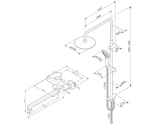 Душевая система AM.PM X-Joy F40885A94 Хром