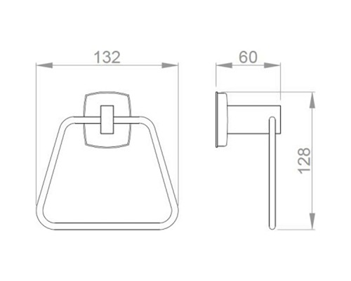 Кольцо для полотенец Nofer Classic 09047.S Нержавеющая сталь матовая