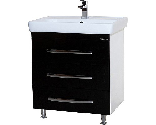Тумба под раковину Bellezza Рокко 80 4635313660045 Черная Белая