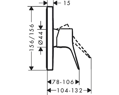 Смеситель для душа Hansgrohe Vivenis 75615670 Черный матовый