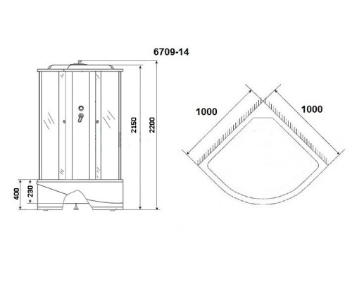 Душевая кабина Niagara Classic NG-6709-14 100x100