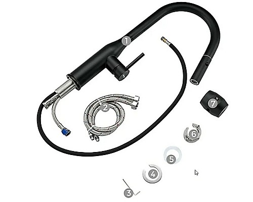 Смеситель для кухни Gappo G4398-46 Черный матовый