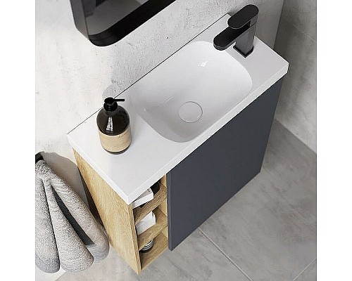 Корпус тумбы под раковину Aqwella Alba 60 R ALB0106RDD подвесной Дуб Давос