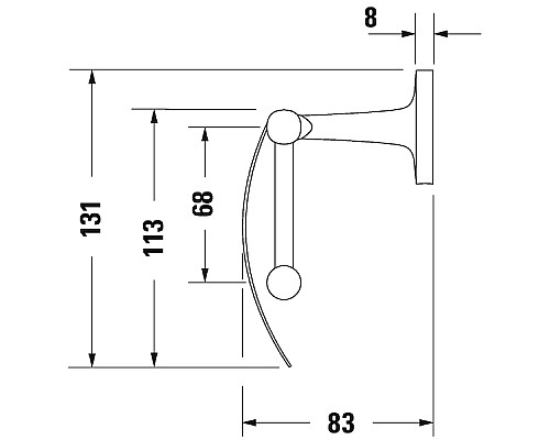 Держатель туалетной бумаги Duravit Starck T 0099404600 Черный матовый