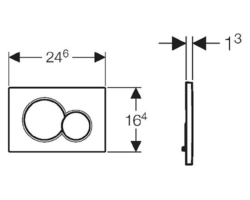 Клавиша смыва Geberit Sigma 01 115.770.JQ.5 Матовый хром