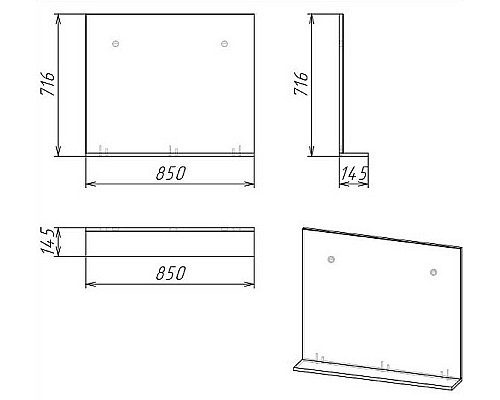 Зеркало Grossman Тенза 85 208501 Веллингтон