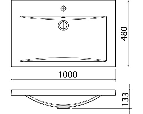 Мебельная раковина 1MarKa Анита 100 У23317