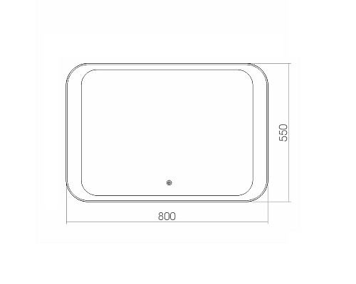 Зеркало Azario Индиго 80 ФР-00001410 с подсветкой с сенсорным выключателем