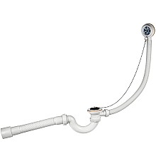 Слив-перелив Wirquin 30717339 с пробкой на цепочке Белый