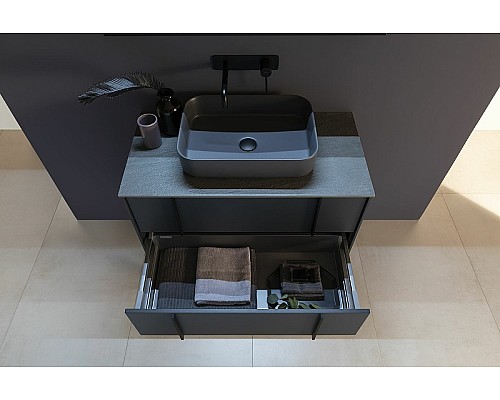 Тумба под раковину Allen Brau Reality 100 1.32007.AM подвесная Антрацит матовый