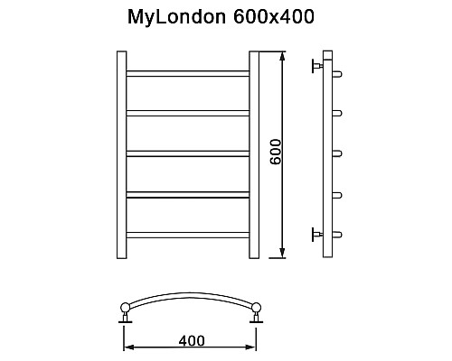 Полотенцесушитель MYFREA My London 60/40 Полотенцесушитель MYFREA My London 60/40