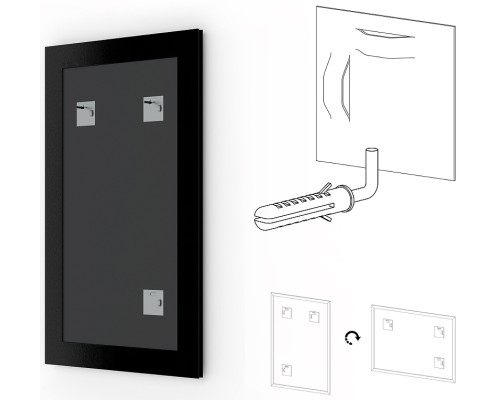 Зеркало Evoform Definite 78х58 BY 0638 в багетной раме - Махагон 22 мм