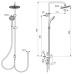 Душевая система Ideal Standard Ideal Rain Черный шелк