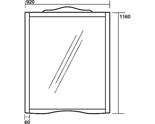 Зеркало Kerasan Retro 90 734540 Орех
