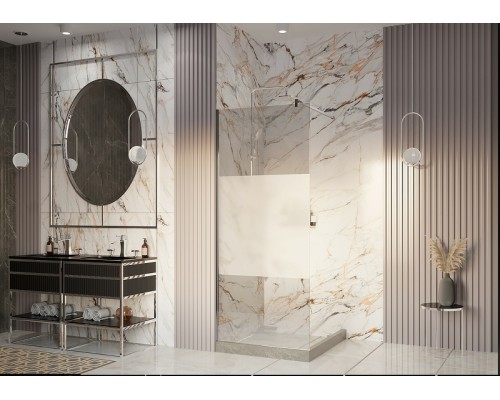 Душевая перегородка Ambassador Walk-in 110х200 Хром с матовой линией
