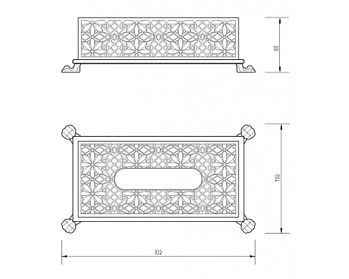 Контейнер для салфеток Migliore Elisabetta 17001 Бронза