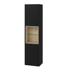 Шкаф-пенал Excellent Tuto 40 см черный матовый/дуб