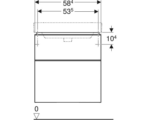 Тумба под раковину Geberit Smyle Square 500.352.00.1, 60 см, белый