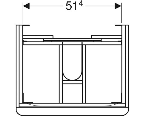 Тумба под раковину Geberit Smyle Square 500.352.00.1, 60 см, белый