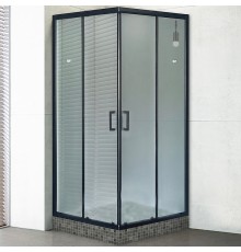 Душевой уголок Royal Bath HPD 100х90 профиль Черный стекло матовое
