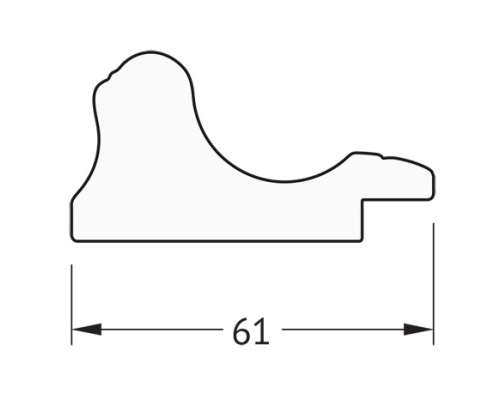 Зеркало Evoform Definite 144х54 BY 1073 в багетной раме - Золотой акведук 61 мм