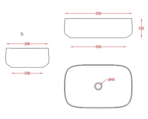 Раковина-чаша Artceram Cognac 55 COL008 17 00 Черный матовый