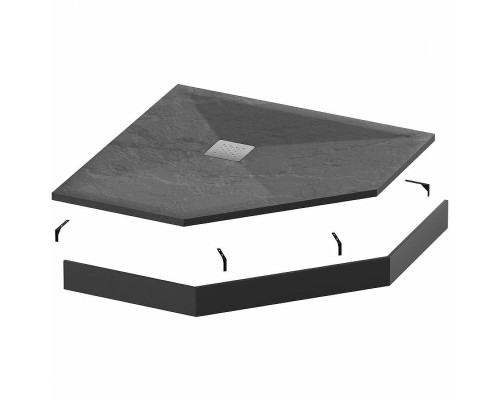 Душевой поддон из искусственного камня Grossman Strong 90x90 Графит